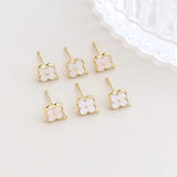 Copper Coated Fritillaria Earrings DIY Jewelry Accessories
