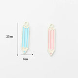 10PCS Alloy Candy Pencil Jewelry Pendant DIY Earrings Necklace Materials