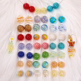 Colorful Retro Glass Bubble Beads for DIY Earrings Bracelet