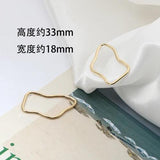 Irregular Hollow Twist Ring Oval Pendant DIY Earring Stud Accessories