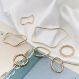 Irregular Hollow Twist Ring Oval Pendant DIY Earring Stud Accessories