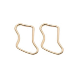 Irregular Hollow Twist Ring Oval Pendant DIY Earring Stud Accessories