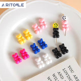 Cream Bear Acrylic Beads DIY Necklace Earrings Hair Accessories