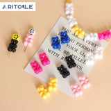 Cream Bear Acrylic Beads DIY Necklace Earrings Hair Accessories