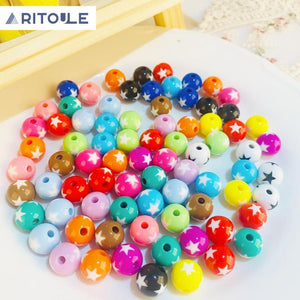 Acrylic Pentagram Beads DIY Bracelet Necklace Material