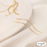 14K Smooth S-Shape Pendant Ear Line DIY Accessories
