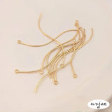 14K Smooth S-Shape Pendant Ear Line DIY Accessories