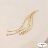 14K Smooth S-Shape Pendant Ear Line DIY Accessories
