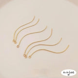 14K Smooth S-Shape Pendant Ear Line DIY Accessories