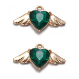 10pcs 24.5*13.5mm Heart Wings Alloy Charms for Jewelry Craft