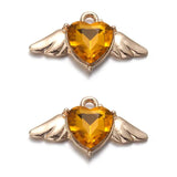 10pcs 24.5*13.5mm Heart Wings Alloy Charms for Jewelry Craft