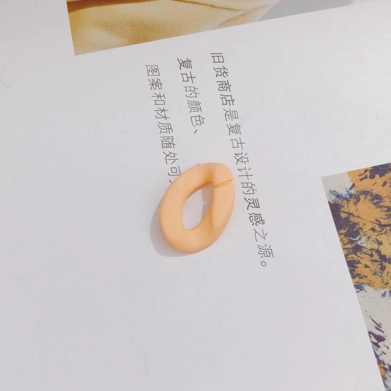 Acrylic Rubber Paint Chain Key Chain Buckle DIY Accessories 10pcs
