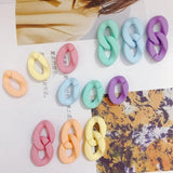 Acrylic Rubber Paint Chain Key Chain Buckle DIY Accessories 10pcs