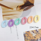 Acrylic Rubber Paint Chain Key Chain Buckle DIY Accessories 10pcs