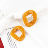 Japanese Retro Oval Round Earrings DIY Accessory Materials