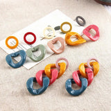 Japanese Retro Oval Round Earrings DIY Accessory Materials