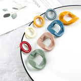 Japanese Retro Oval Round Earrings DIY Accessory Materials