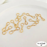 Gold-covered 8-shaped Buckle Accessories for DIY Jewelry