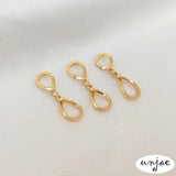 Gold-covered 8-shaped Buckle Accessories for DIY Jewelry