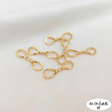 Gold-covered 8-shaped Buckle Accessories for DIY Jewelry