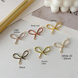 Alloy Ribbon Bow Pendant Earrings DIY Kit