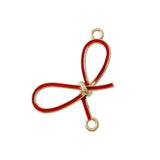 Alloy Ribbon Bow Pendant Earrings DIY Kit