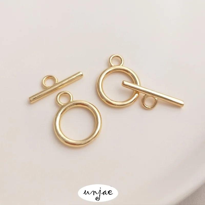 14K Gold Buckle Connector for DIY Jewelry Making