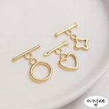 14K Gold Buckle Connector for DIY Jewelry Making