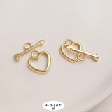 14K Gold Buckle Connector for DIY Jewelry Making