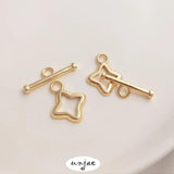 14K Gold Buckle Connector for DIY Jewelry Making