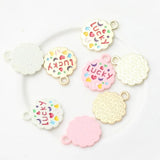 10pcs Antique Lucky Round Pendant DIY Craft Accessory