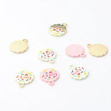 10pcs Antique Lucky Round Pendant DIY Craft Accessory