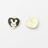 10PCS Spray Paint Alloy Love Rabbit DIY Jewelry Pendant