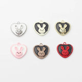 10PCS Spray Paint Alloy Love Rabbit DIY Jewelry Pendant