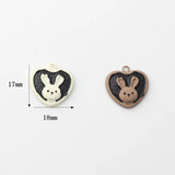10PCS Spray Paint Alloy Love Rabbit DIY Jewelry Pendant