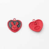 10PCS Spray Paint Alloy Love Rabbit DIY Jewelry Pendant