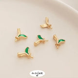 Leaf Petal Branch Pendant Holder 14K DIY Crystal Jade Pearl Accessory