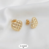S925 Silver Needle Retro Button Stud Earrings
