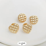 S925 Silver Needle Retro Button Stud Earrings
