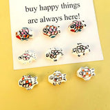 Hand-Painted Fish Ceramic Beaded Retro Necklace Bracelet DIY Accessories