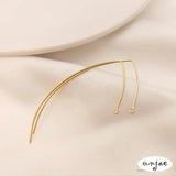 14K Bag-Color Preserving V-Shaped Ear Hook Rear Hanging Earring Accessories