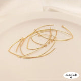 14K Bag-Color Preserving V-Shaped Ear Hook Rear Hanging Earring Accessories