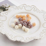 Natural Freshwater Mini Irregular Pearl Hand Woven Round Flower Ball