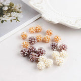 Natural Freshwater Mini Irregular Pearl Hand Woven Round Flower Ball