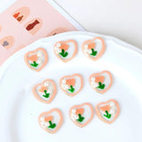 Hand-Painted Milk Orange Tulip Flower Epoxy Resin Earring