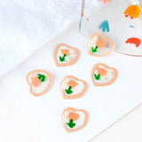 Hand-Painted Milk Orange Tulip Flower Epoxy Resin Earring
