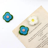 Small Flowers Asymmetry Art Flowers Acrylic Stitching Hyuna Earrings DIY