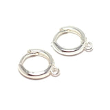 6pcs Silver Plated Brass Earring Holder Hoop Earrings