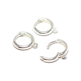 6pcs Silver Plated Brass Earring Holder Hoop Earrings