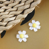 Japanese Cherry Hua Daisy Flower Resin Earrings DIY Accessories